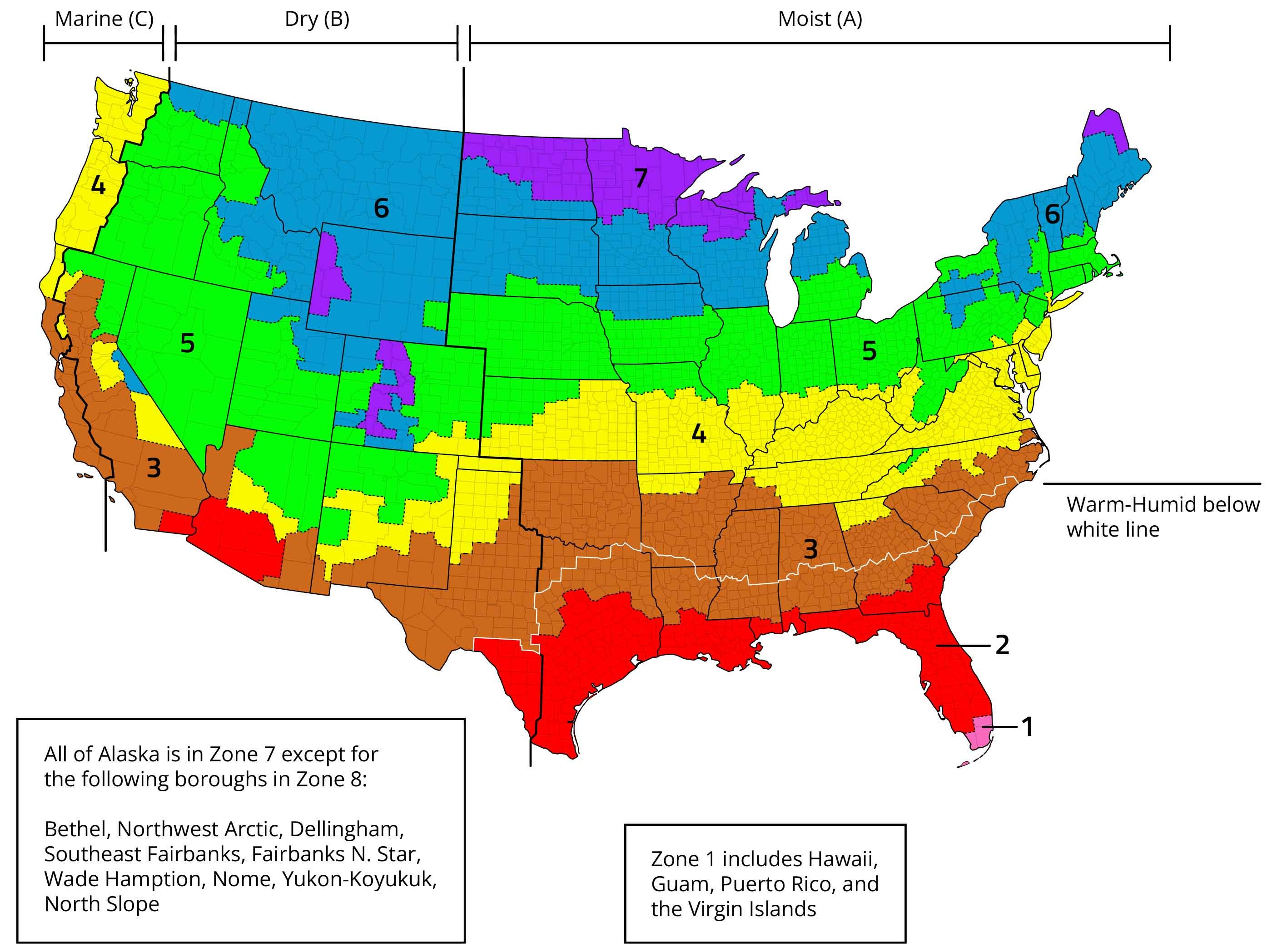 BTU map of the United States
