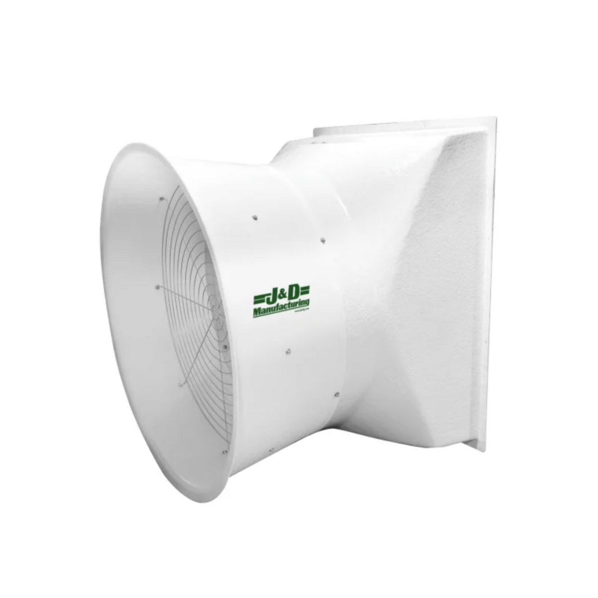 Tornado Fiberglass Exhaust Fan w/ Cone & Poly Shutters 50 inch 20000 CFM 3 Phase Belt Drive